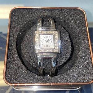 Ladies Stainless Steel Cuff Fashion Wrist Watch by Fossil F2 ES-1934 50 Meter